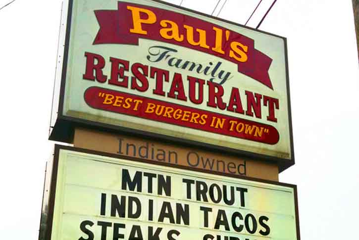 Pauls Family Restaurant in Cherokee